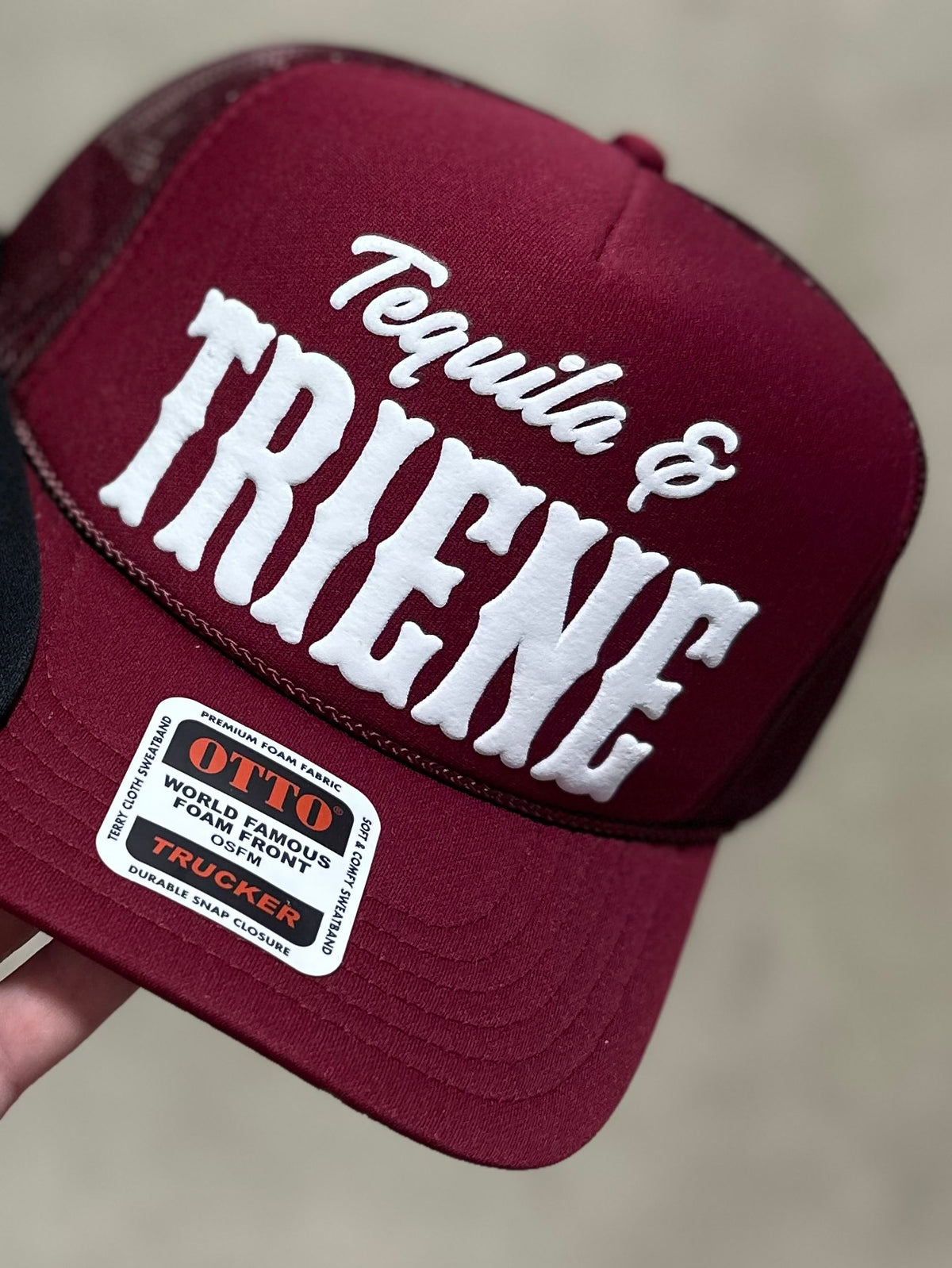 Tequila & TRIENE Hat - Maroon Version