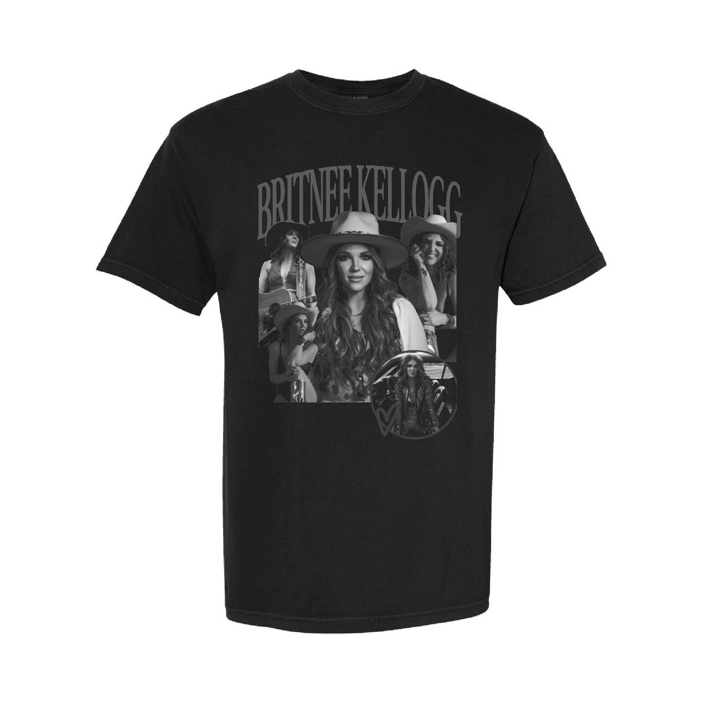 BRITNEE KELLOGG Photo Collage Black Tee