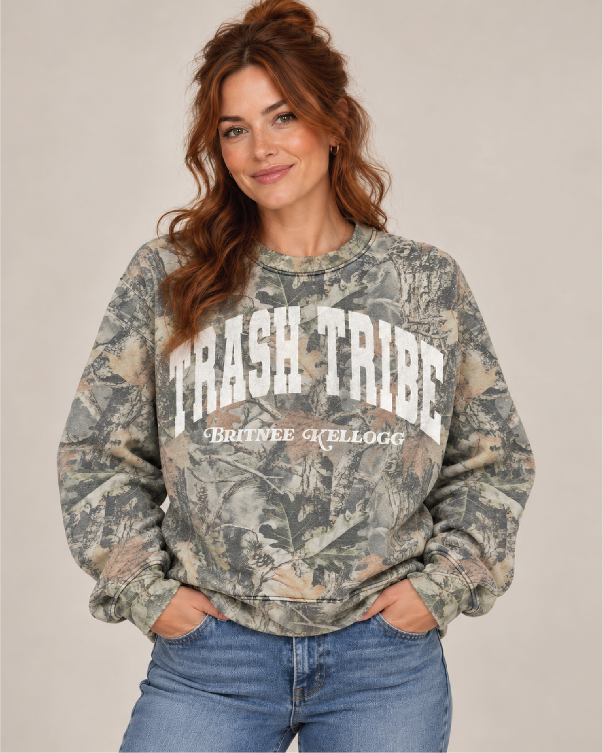 TRASH TRIBE CAMO CREW – Britnee Kellogg Merch