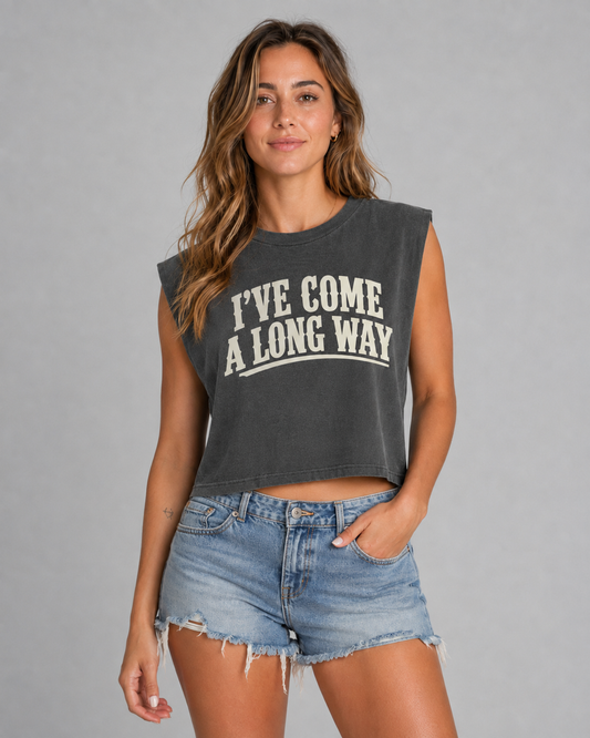 I'VE COME A LONG WAY LADIES MUSCLE TANK - NEW